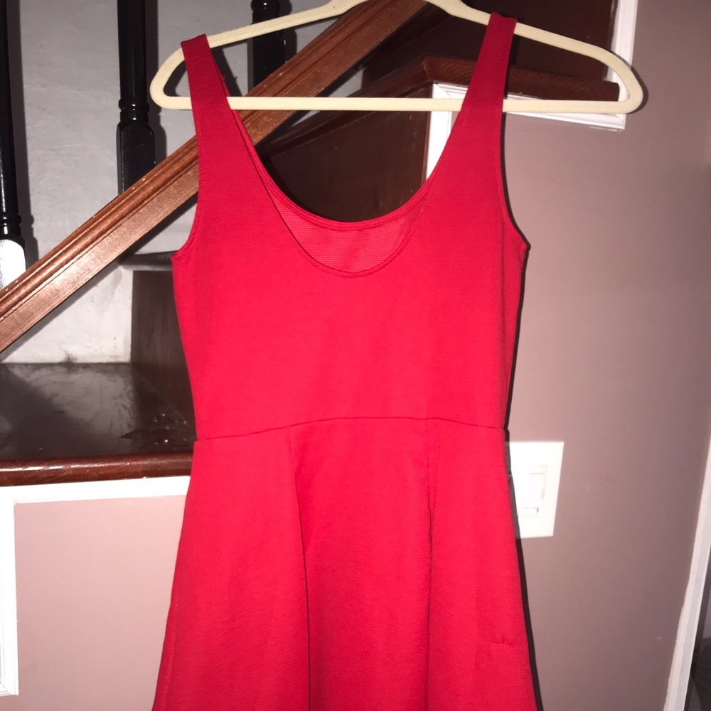 Red mini dress